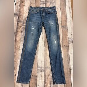 Liu Jo Milano Distressed Straight-Leg Jeans 26